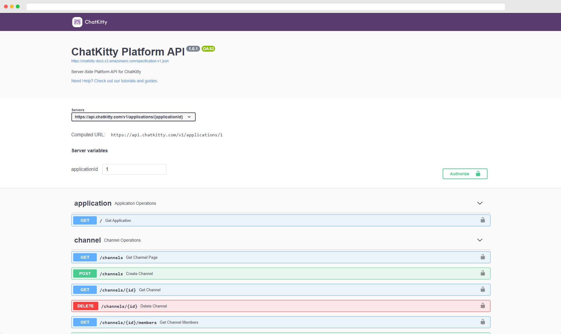 Platform Open API Overview Screenshot